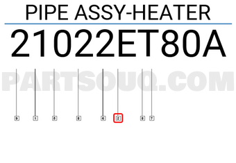 Renault 21022ET80A PIPE ASSY-HEATER