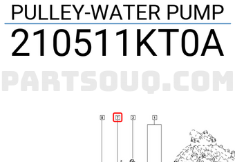 Renault 210511KT0A PULLEY-WATER PUMP
