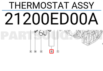 Renault 21200ED00A THERMOSTAT ASSY