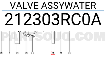 Renault 212303RC0A VALVE ASSYWATER