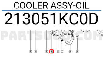 Renault 213051KC0D COOLER ASSY-OIL