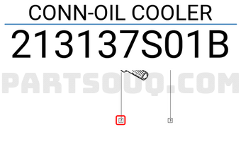 Renault 213137S01B CONN-OIL COOLER