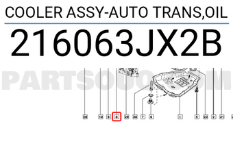 COOLER ASSY-AUTO TRANS,OIL 216063JX2B | Nissan Parts | PartSouq