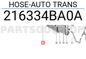 Renault 216334BA0A HOSE-AUTO TRANS