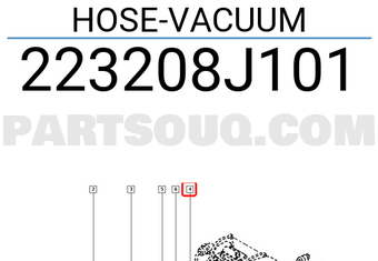 Renault 223208J101 HOSE-VACUUM