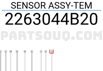 Renault 2263044B20 SENSOR ASSY-TEM
