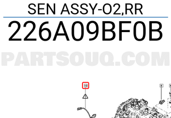 Renault 226A09BF0B SEN ASSY-O2,RR