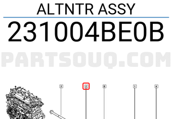 Renault 231004BE0B ALTNTR ASSY