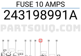 Renault 243198991A FUSE 10 AMPS