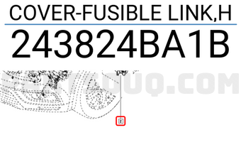Renault 243824BA1B COVER-FUSIBLE LINK,H