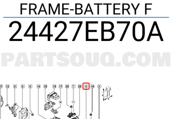 Renault 24427EB70A FRAME-BATTERY F