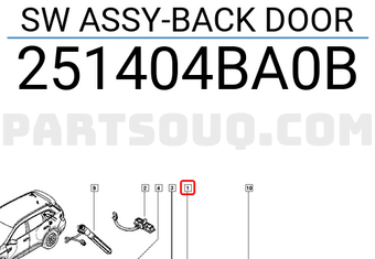 Renault 251404BA0B SW ASSY-BACK DOOR