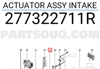 Renault 277322711R ACTUATOR ASSY INTAKE