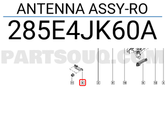 Renault 285E4JK60A ANTENNA ASSY-RO