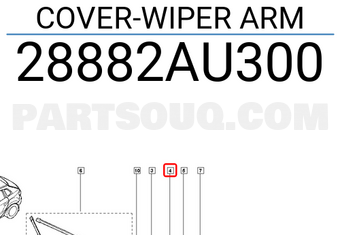 Renault 28882AU300 COVER-WIPER ARM