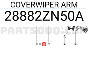 Renault 28882ZN50A COVERWIPER ARM