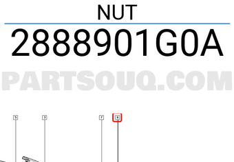 Renault 2888901G0A NUT