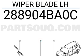 Renault 288904BA0C WIPER BLADE LH