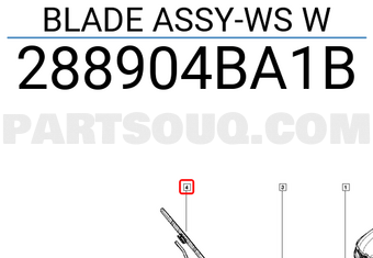 Renault 288904BA1B BLADE ASSY-WS W