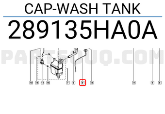 Renault 289135HA0A CAP-WASH TANK