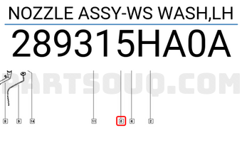 Renault 289315HA0A NOZZLE ASSY-WS WASH,LH