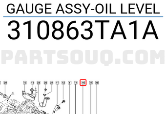 Renault 310863TA1A GAUGE ASSY-OIL LEVEL