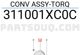 Renault 311001XC0C CONV ASSY-TORQ