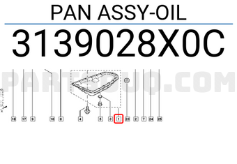 Renault 3139028X0C PAN ASSY-OIL
