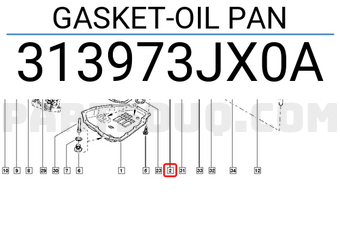 Renault 313973JX0A GASKET-OIL PAN