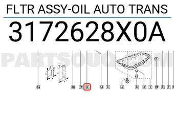Renault 3172628X0A FLTR ASSY-OIL AUTO TRANS