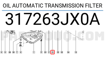 Renault 317263JX0A OIL AUTOMATIC TRANSMISSION FILTER