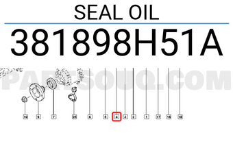 Renault 381898H51A SEAL OIL