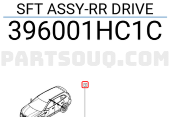 Renault 396001HC1C SFT ASSY-RR DRIVE