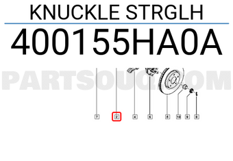 Renault 400155HA0A KNUCKLE STRGLH