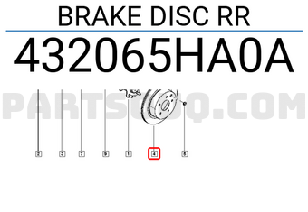 Renault 432065HA0A BRAKE DISC RR