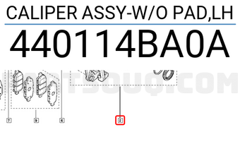 Renault 440114BA0A CALIPER ASSY-W/O PAD,LH