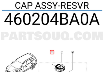 Renault 460204BA0A CAP ASSY-RESVR