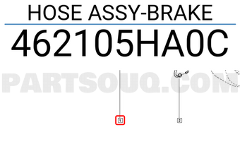 Renault 462105HA0C HOSE ASSY-BRAKE
