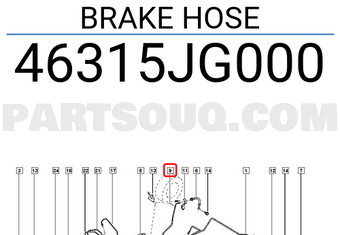 Renault 46315JG000 BRAKE HOSE
