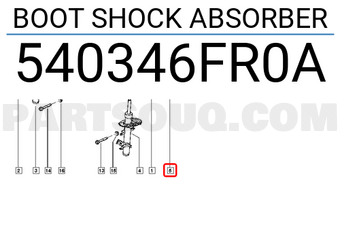Renault 540346FR0A BOOT SHOCK ABSORBER