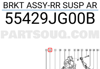 Renault 55429JG00B BRKT ASSY-RR SUSP AR