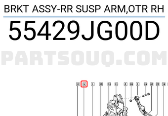Renault 55429JG00D BRKT ASSY-RR SUSP ARM,OTR RH