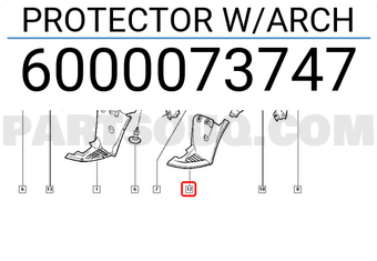 Renault 6000073747 PROTECTOR W/ARCH