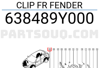 Renault 638489Y000 CLIP FR FENDER