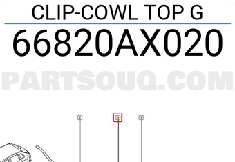 Renault 66820AX020 CLIP-COWL TOP G