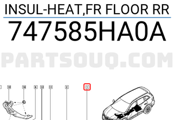 Renault 747585HA0A INSUL-HEAT,FR FLOOR RR
