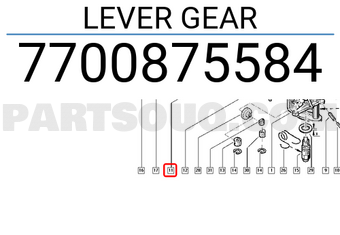 Renault 7700875584 LEVER GEAR