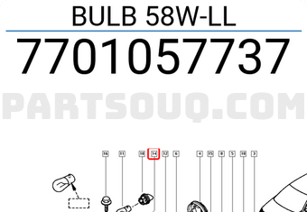 Renault 7701057737 BULB 58W-LL