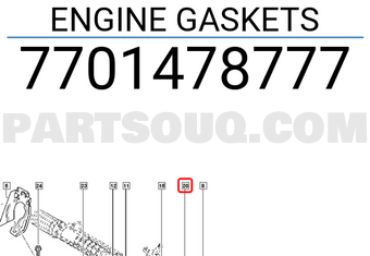 Renault 7701478777 ENGINE GASKETS