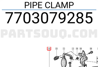 Renault 7703079285 PIPE CLAMP